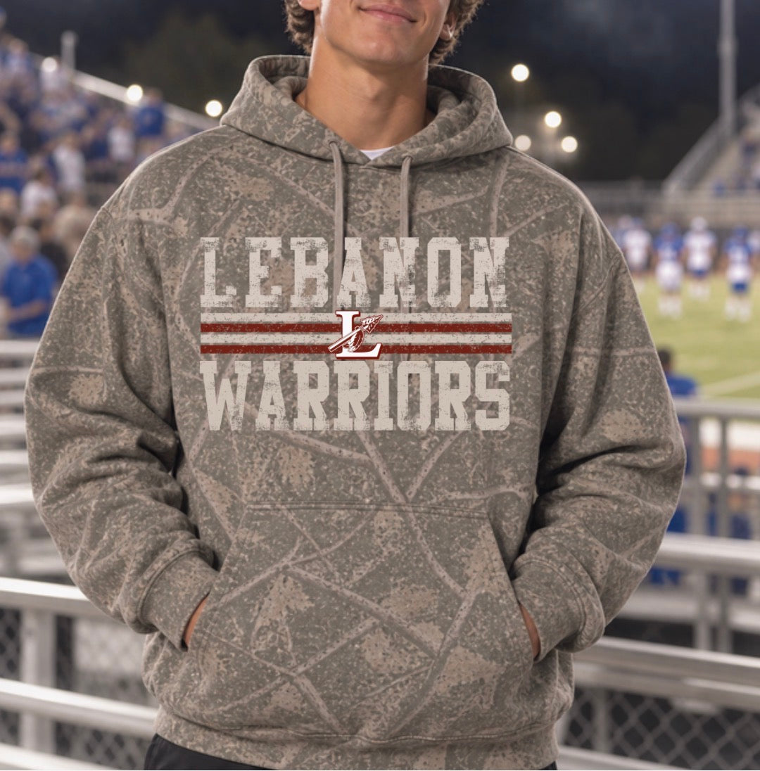 Lebanon Warriors- camo Hoodie