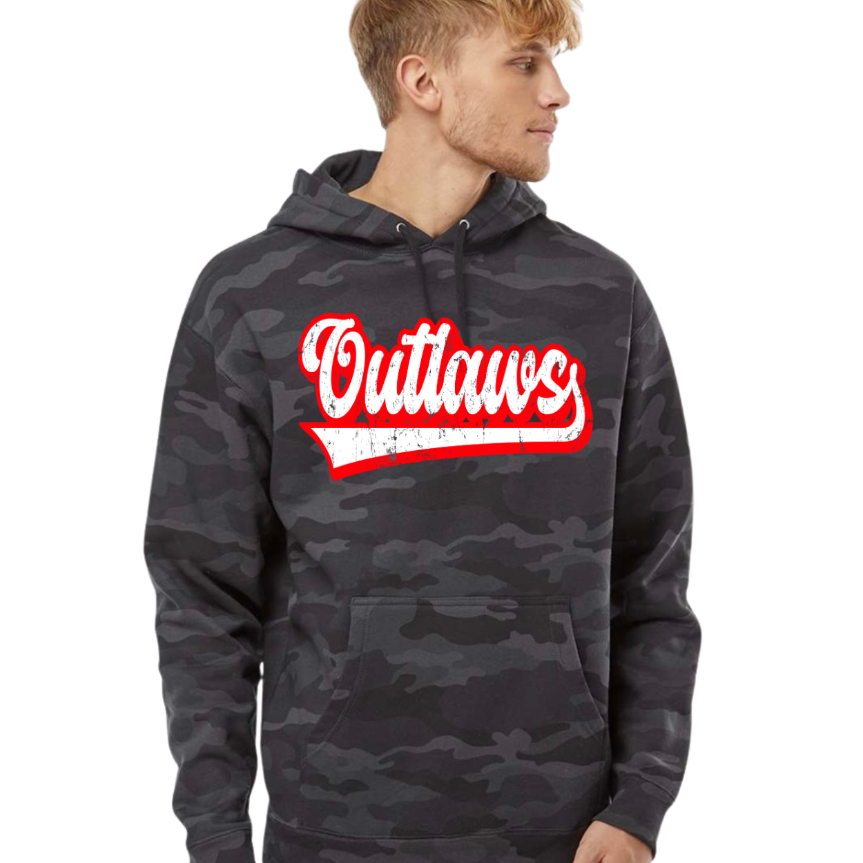 Black Camo Midweight Hoodie