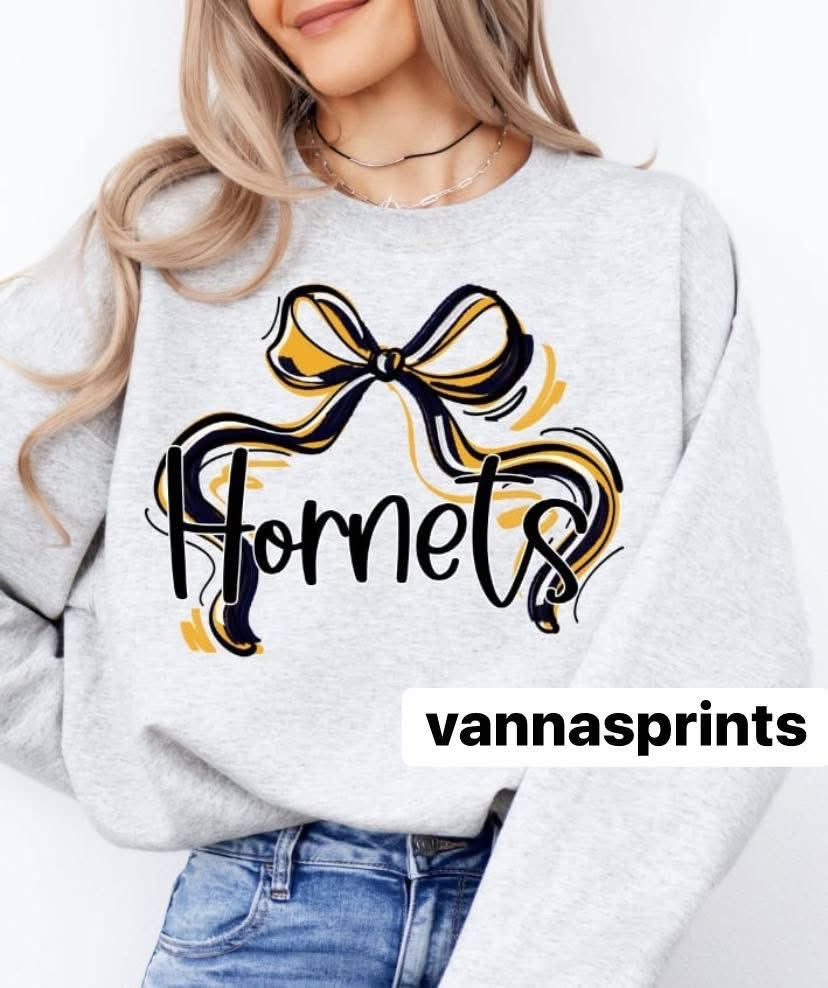 Hornets ribbon bow