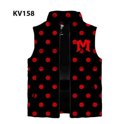 PRE ORDER- Mommy & Me Puffer Vest - Madison Mohawks polka dots