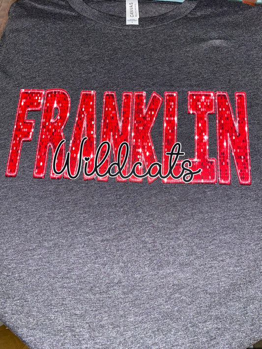 Franklin Wildcats Faux Sequins