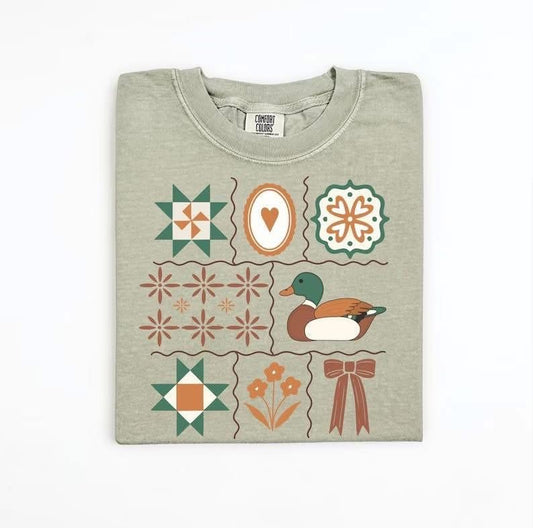 Vintage Ducks Bows Collage