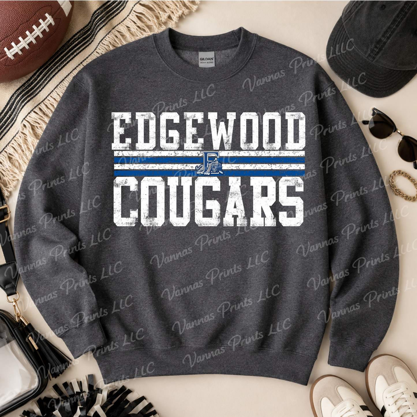 Distressed Edgewood cougars