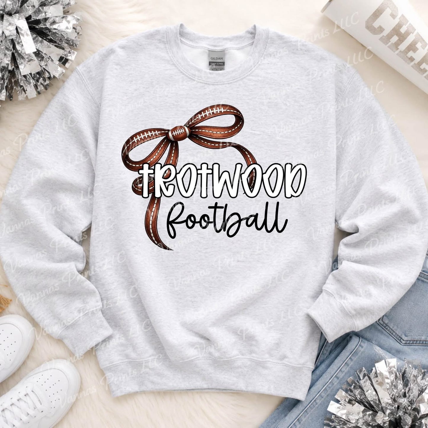 Ribbon Football Bow - Trotwood