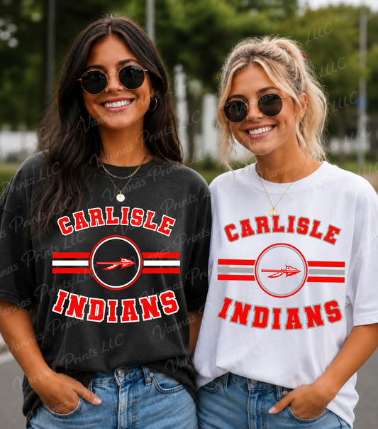 Carlisle Indians Striped Circle Mascot School Spirit