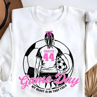 Custom soccer game day girl
