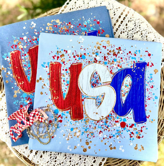 USA splatter paint