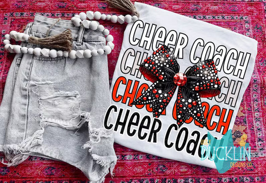 Cheer coach - red & black