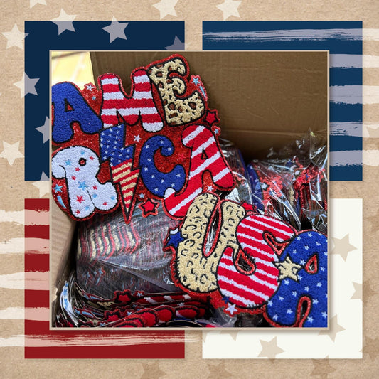 Patriotic Chenille patches