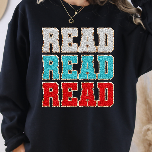 Read ( Faux Embroidery and faux Chenille Patch ) - kid