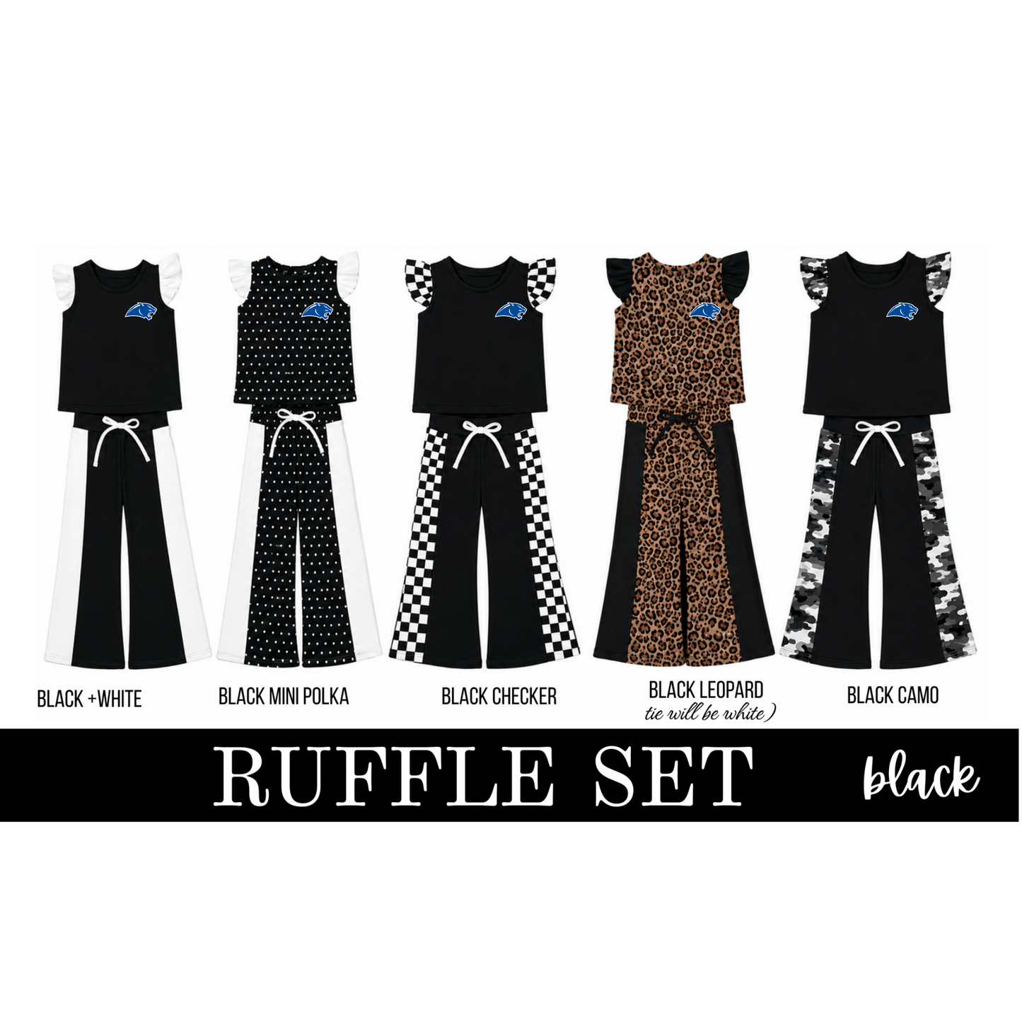 pre- order little spirit ruffle set -  Springboro Panthers