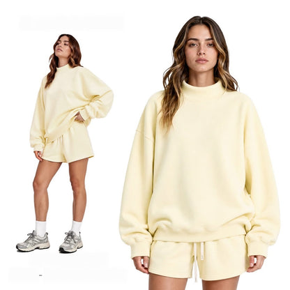 PRE ORDER Mock Neck pull over + shorts set