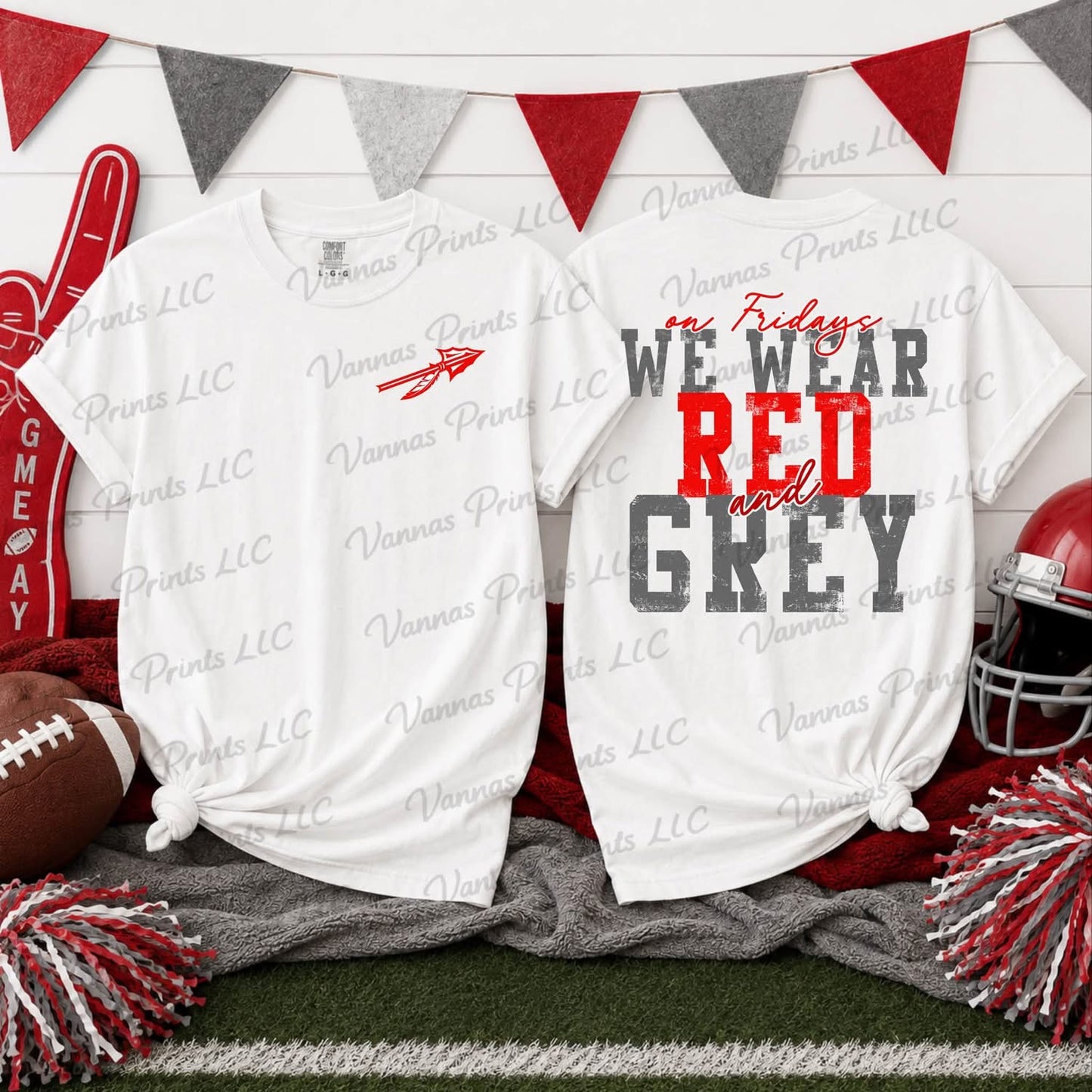 On Fridays we wear red and grey