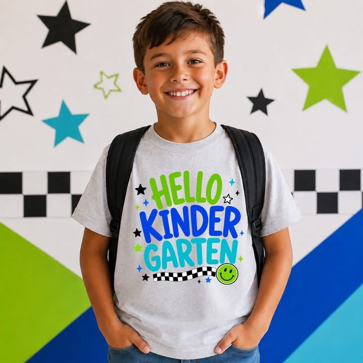 HELLO … back to school green + blue pre-k —> 6th grade