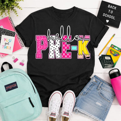 HELLO … back to school pencil pink pre-K -> 6th grade