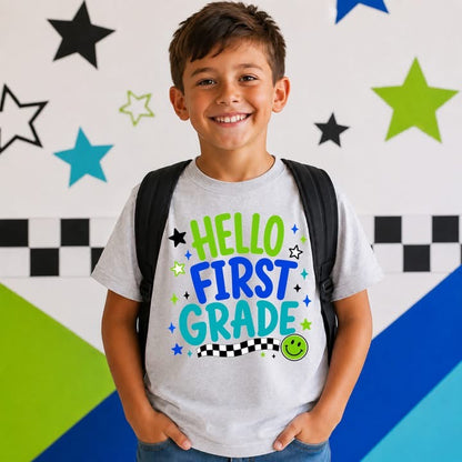 HELLO … back to school green + blue pre-k —> 6th grade