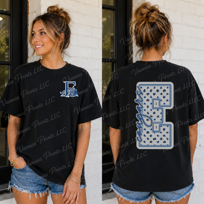 Edgewood Cougars Polk a dot with outline