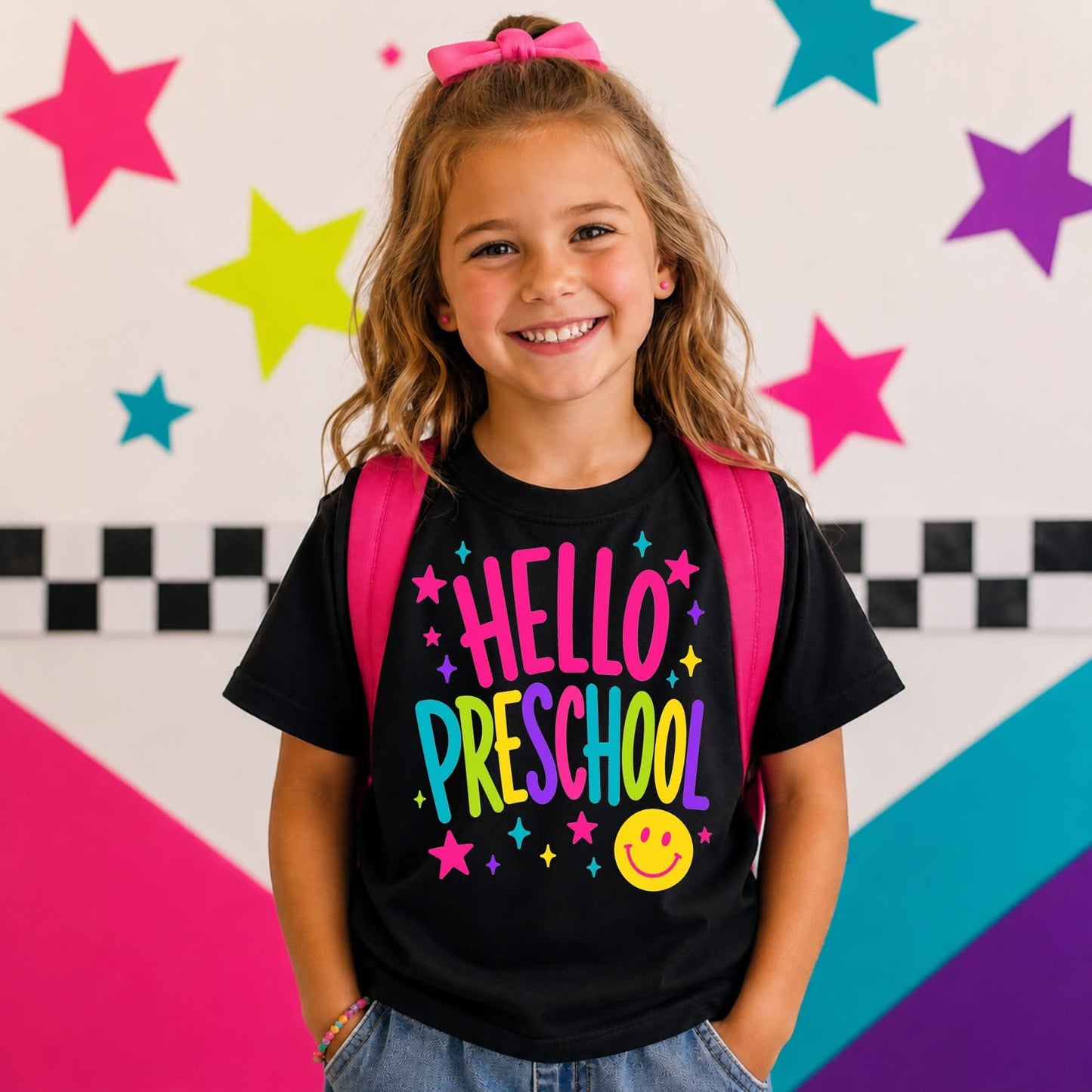 HELLO … back to school pink pre-K -> 6th grade