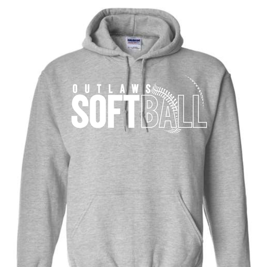 Outlaws softball - white