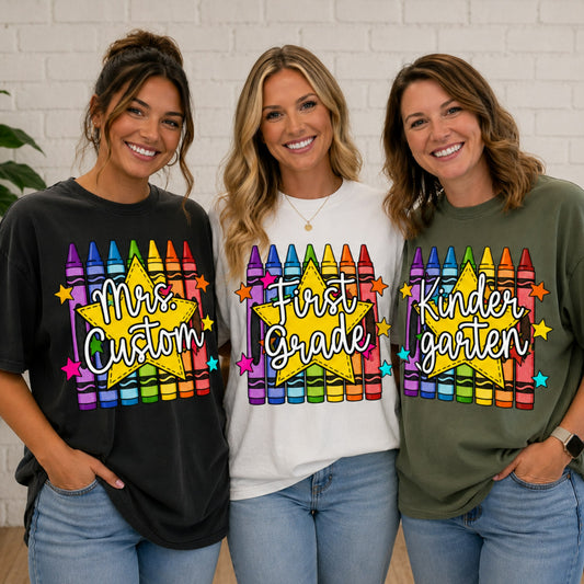Colorful crayons back to school