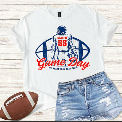 Custom football player game day