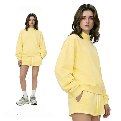 PRE ORDER Mock Neck pull over + shorts set