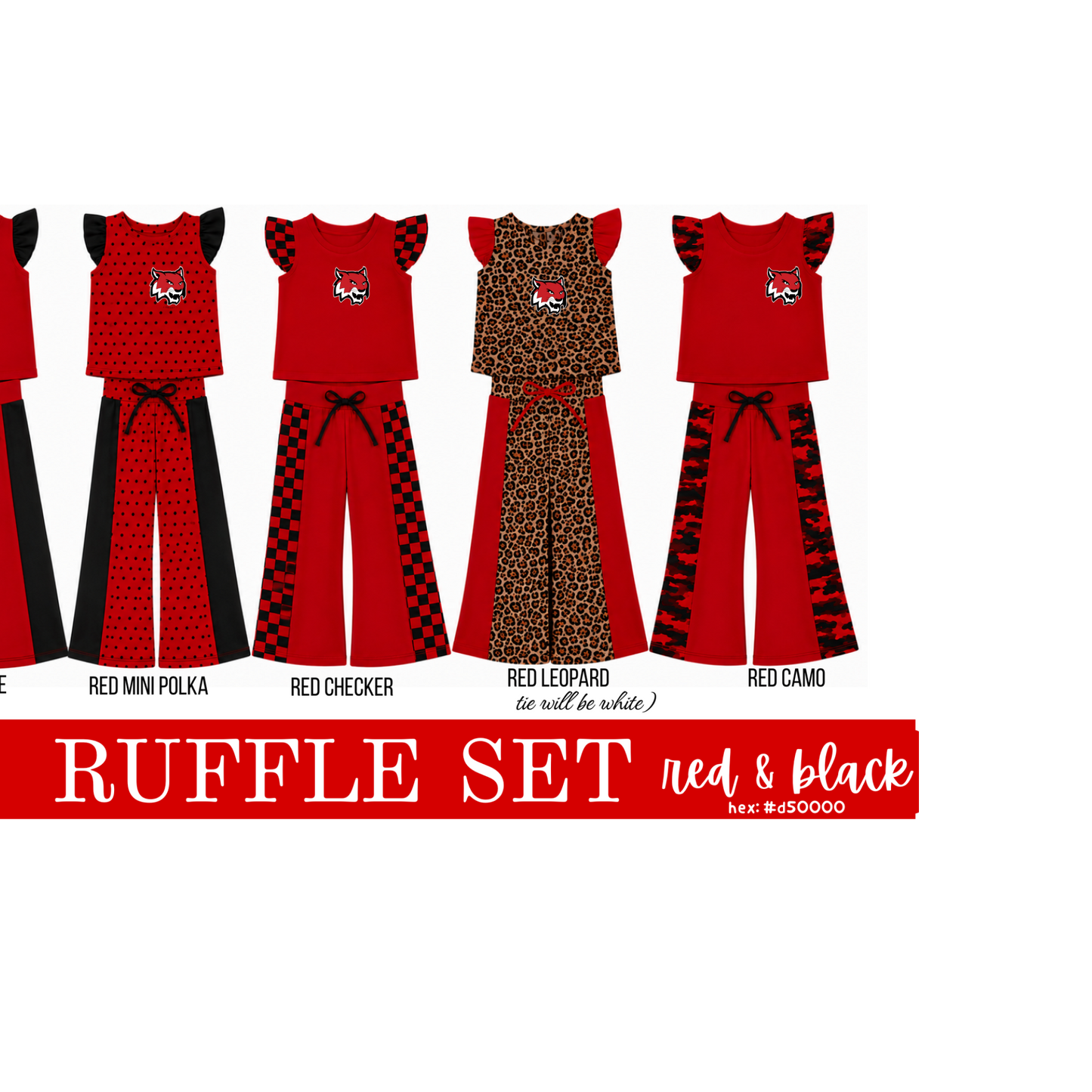 pre- order little spirit ruffle set - Franklin Wildcats