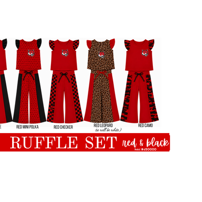 pre- order little spirit ruffle set - Franklin Wildcats
