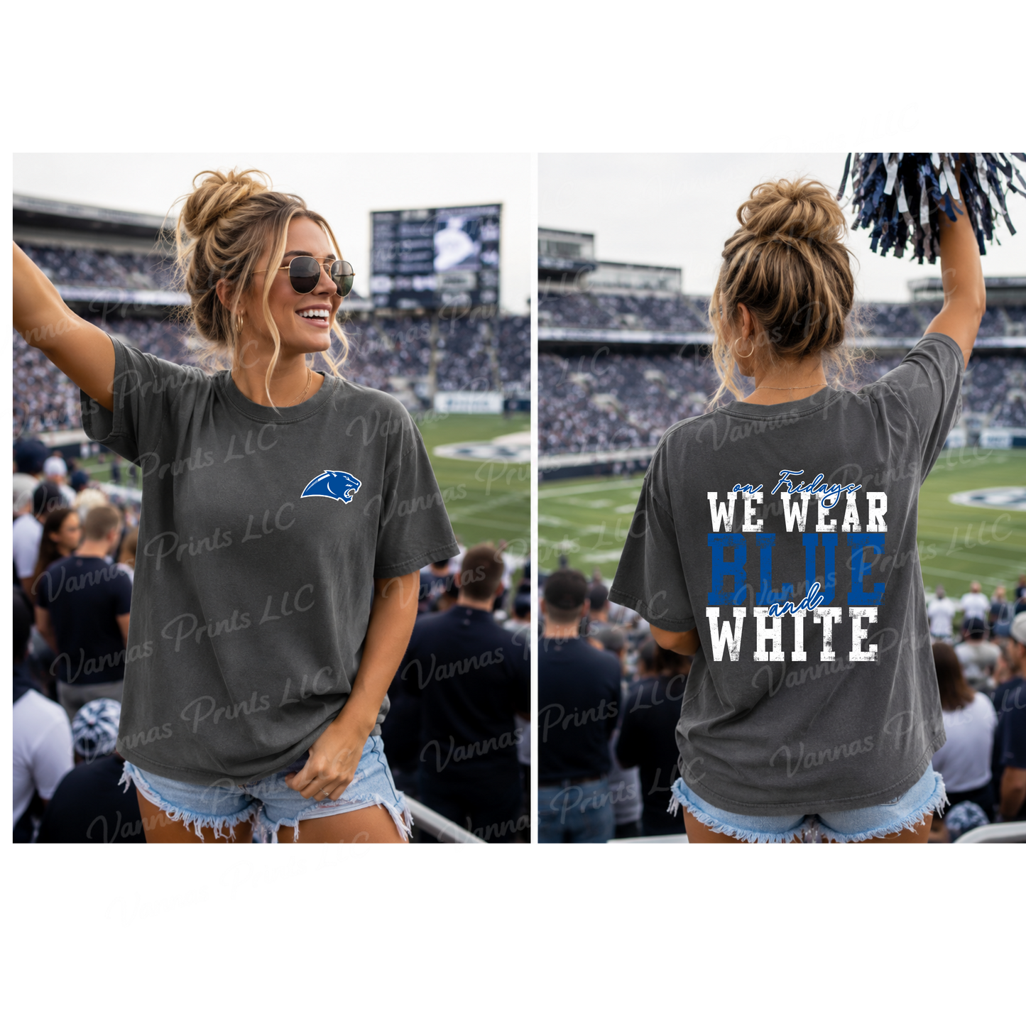 On Fridays we wear blue and white - Springboro Panthers