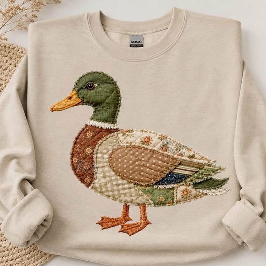 Faux patch work duck