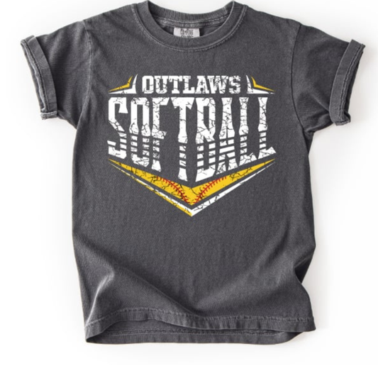 Outlaws Softball distressed
