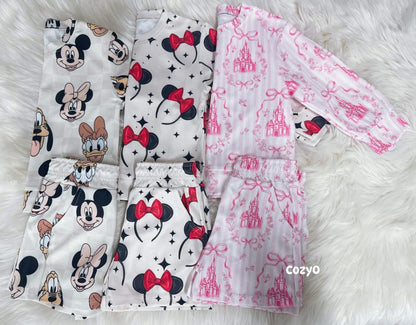 Pre Order waffle set long sleeve top + shorts