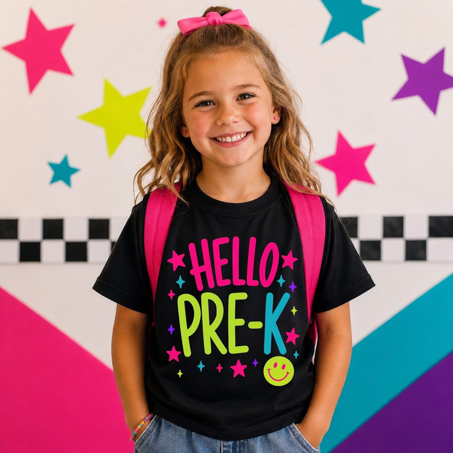 HELLO … back to school pink pre-K -> 6th grade