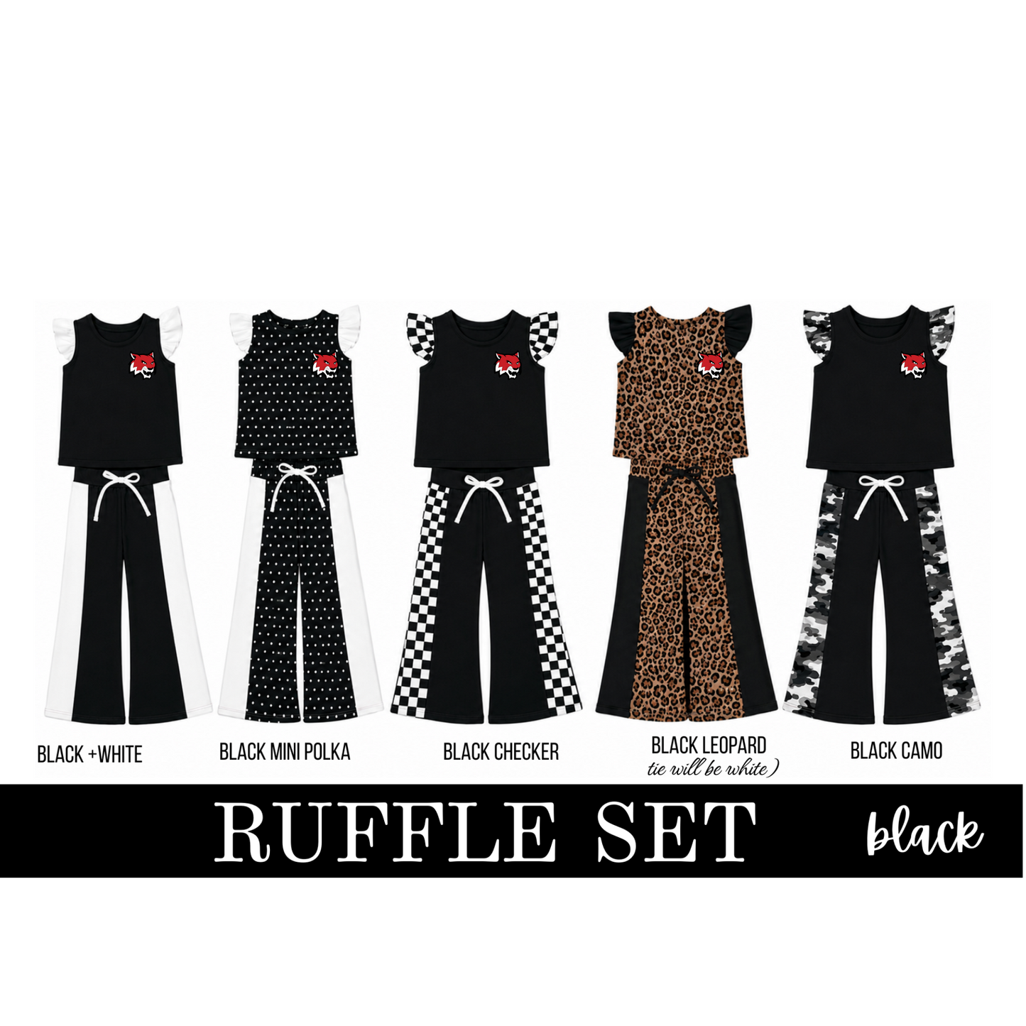pre- order little spirit ruffle set - Franklin Wildcats