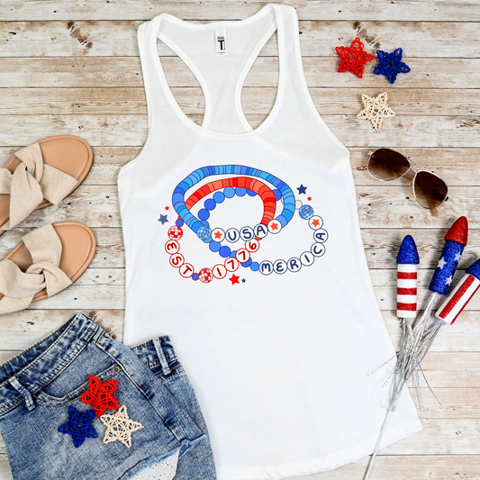 Patriotic friendship bracelets