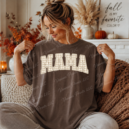 Mama in cream gingham