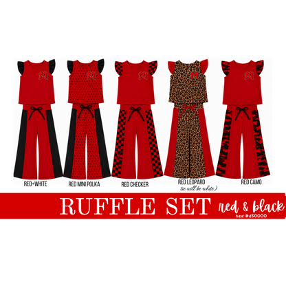 pre- order little spirit ruffle set - Madison Mohawks