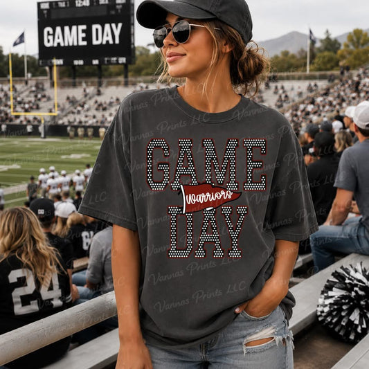 Polkadot Game Day Warriors - Maroon