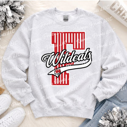 Franklin Wildcats Striped Initial School Spirit