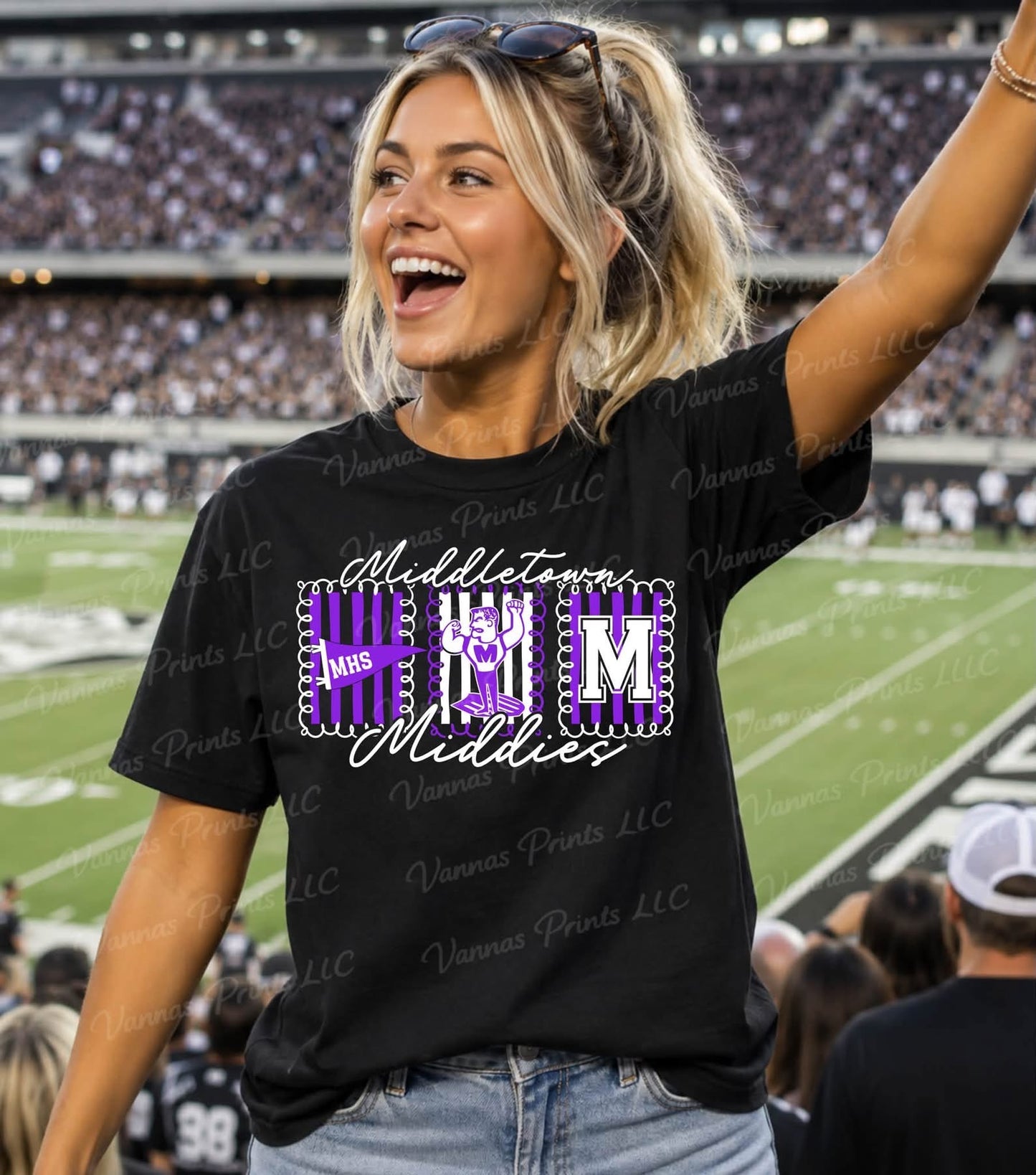 Triple Panel Striped Varsity Middletown Middies