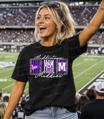 Triple Panel Striped Varsity Middletown Middies