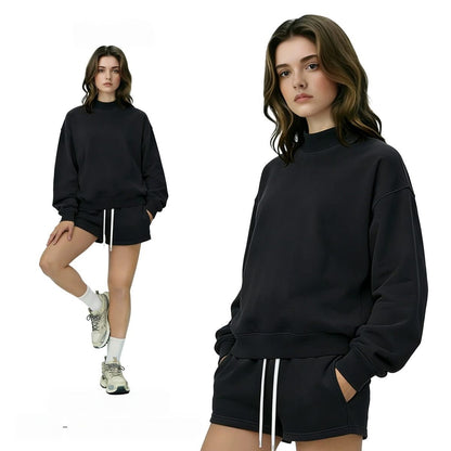 PRE ORDER Mock Neck pull over + shorts set
