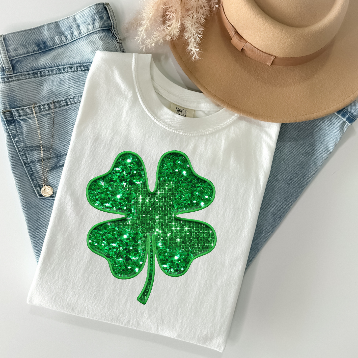 Four Leaf Clover Faux Glitter