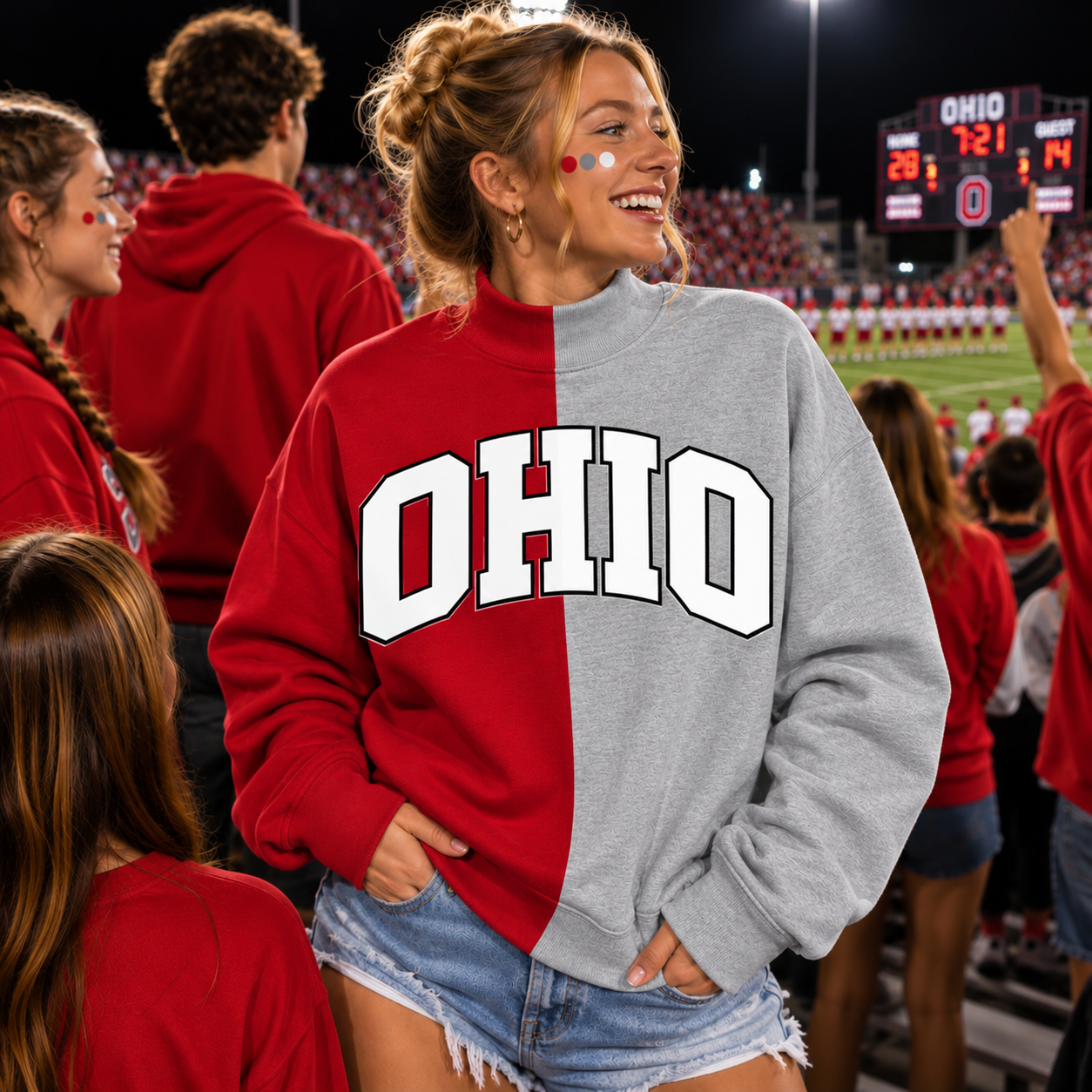 PRE ORDER SPLIT MOCK NECK - Ohio