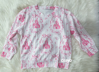 Pre Order waffle set long sleeve top + shorts