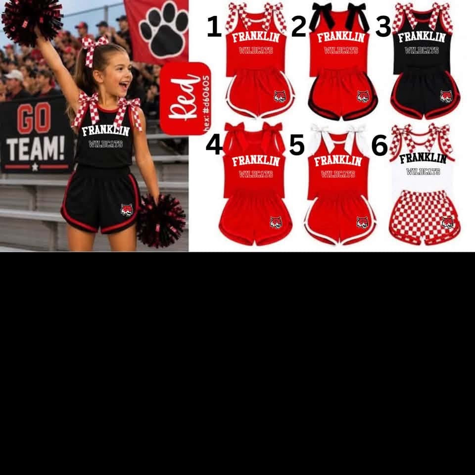 PRE ORDER Custom Bow Tank Set Franklin Wildcats