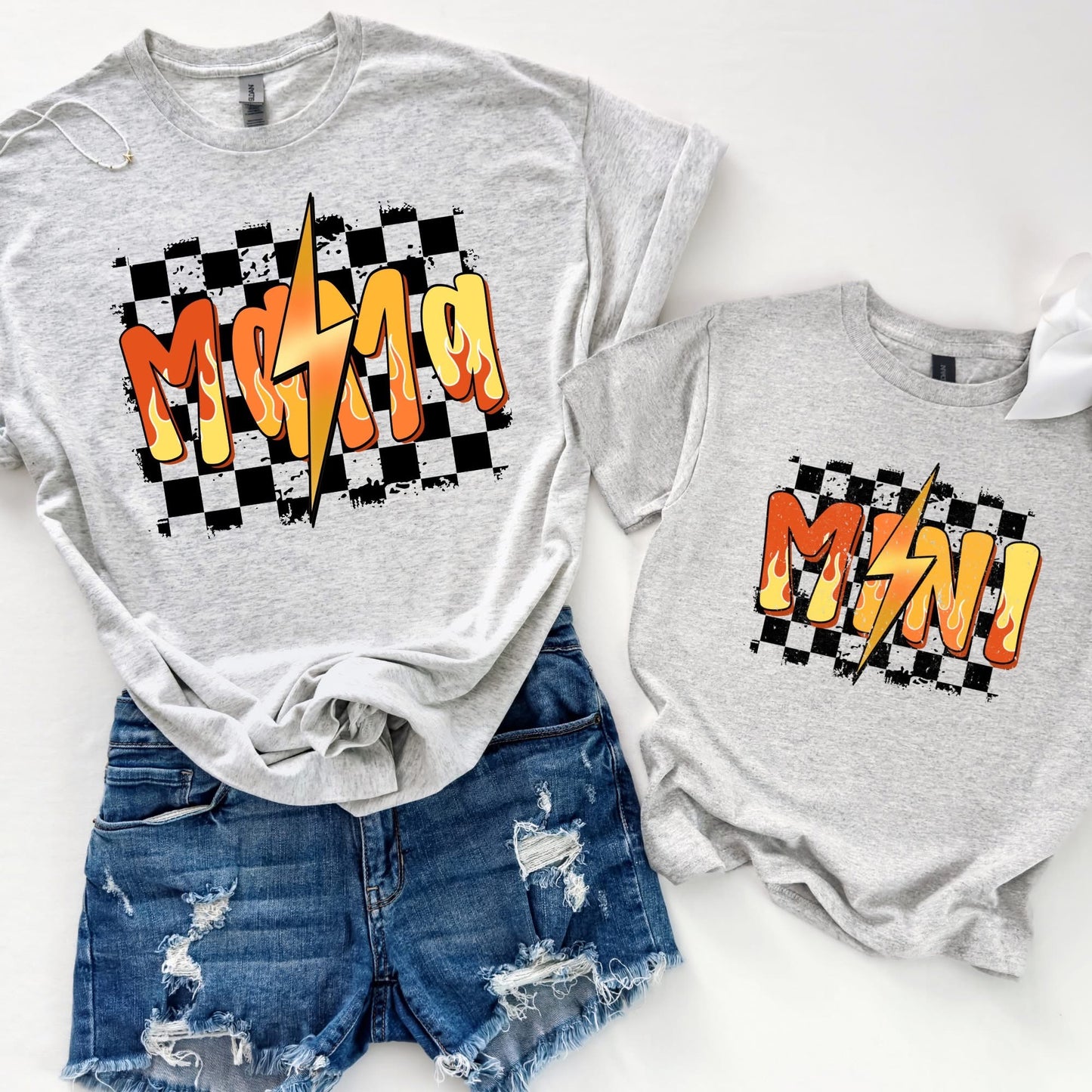 Mama flames checkered