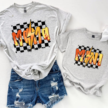 Mama flames checkered