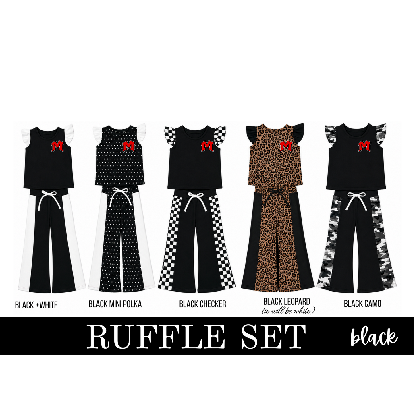 pre- order little spirit ruffle set - Madison Mohawks