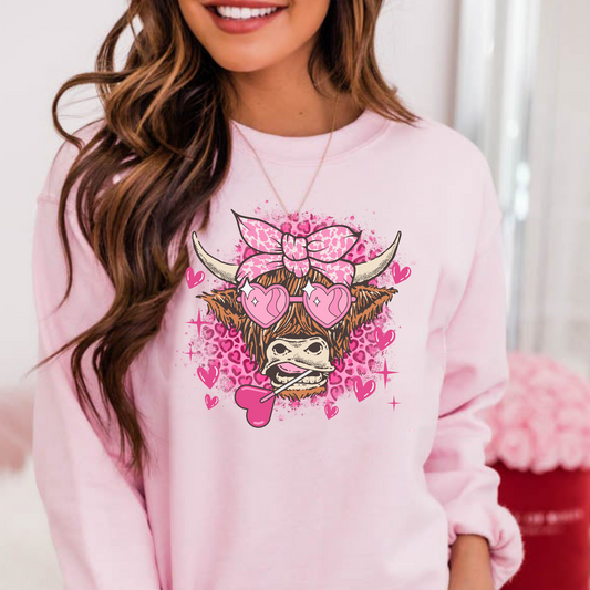 Cow Valentines Day Sucker